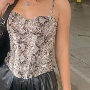 Snake Structured Corset Top